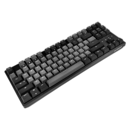 Durgod K320 Taurus TKL with grey key caps, at an angle