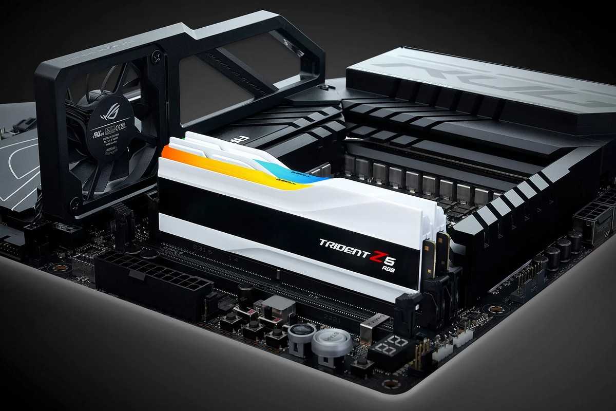 G.Skill Trident Z5 RGB DDR5 RAM on a motherboard