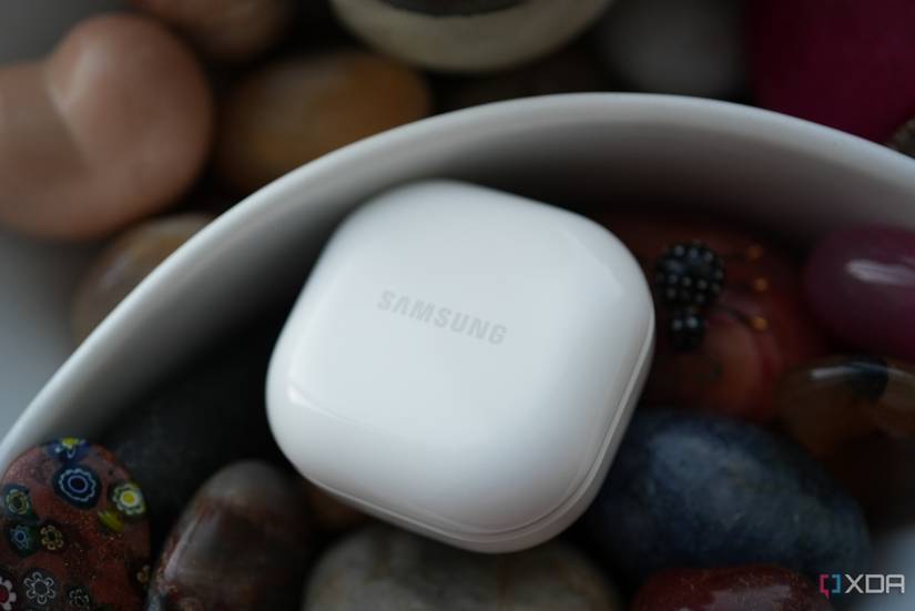 Samsung Galaxy Buds FE case closed. 