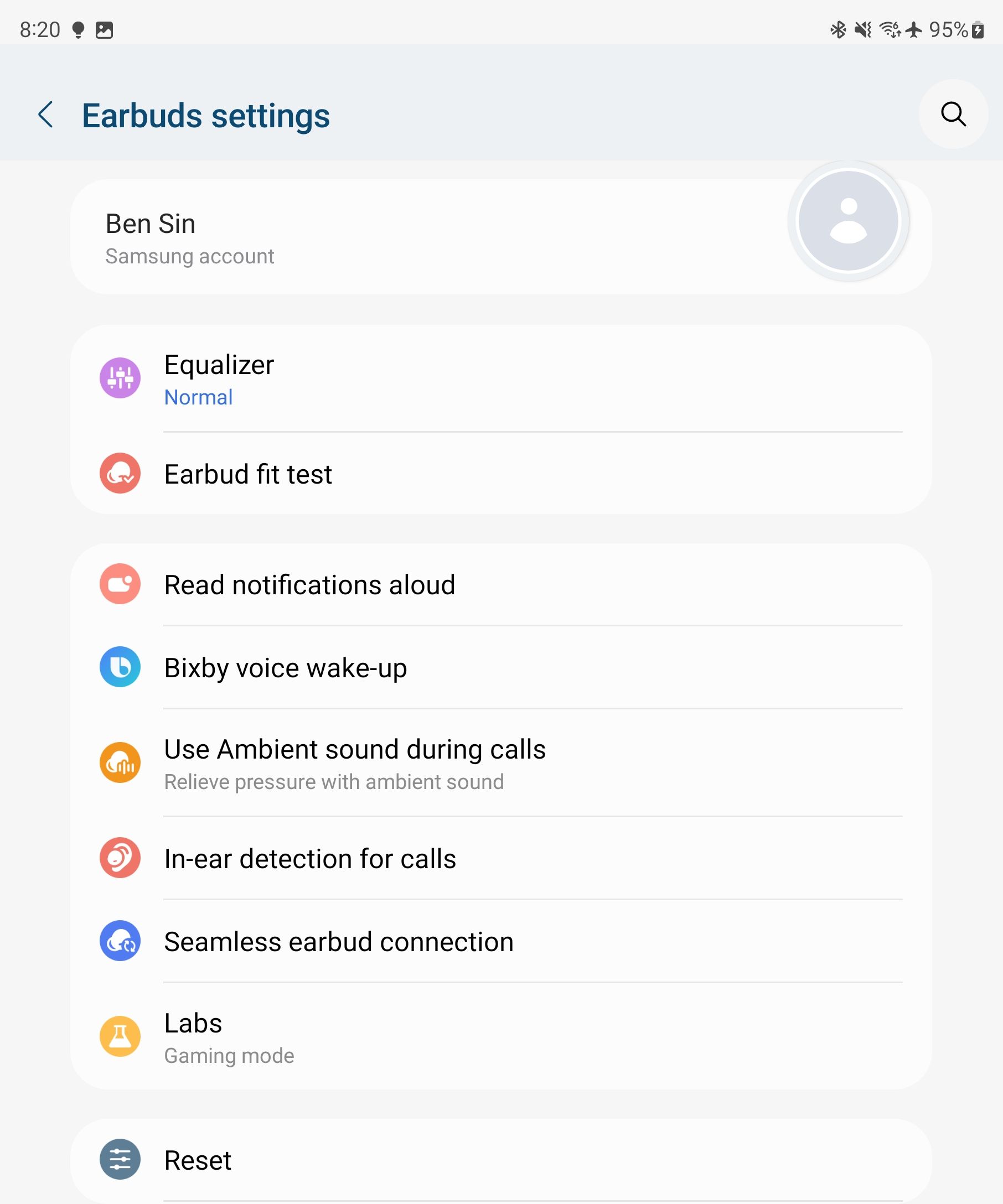 Samsung companion app for the Buds FE