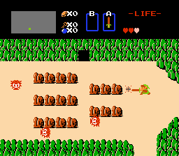 Screenshot of The Legend of Zelda on the NES