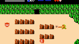 Screenshot of The Legend of Zelda on the NES