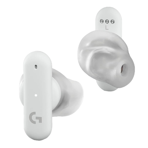 A render of the Logitech G FITS True Wireless Gaming Earbuds
