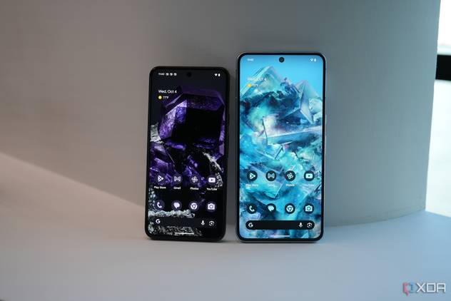 The Pixel 8 and Pixel 8 Pro displays side by side.
