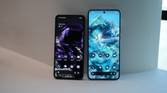 The Pixel 8 and Pixel 8 Pro displays side by side.
