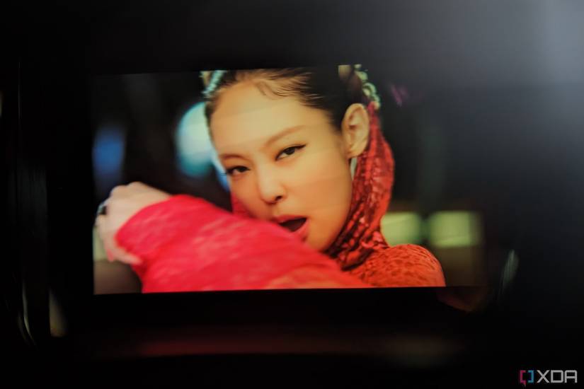 Viture One visuals projected through electrochromic film