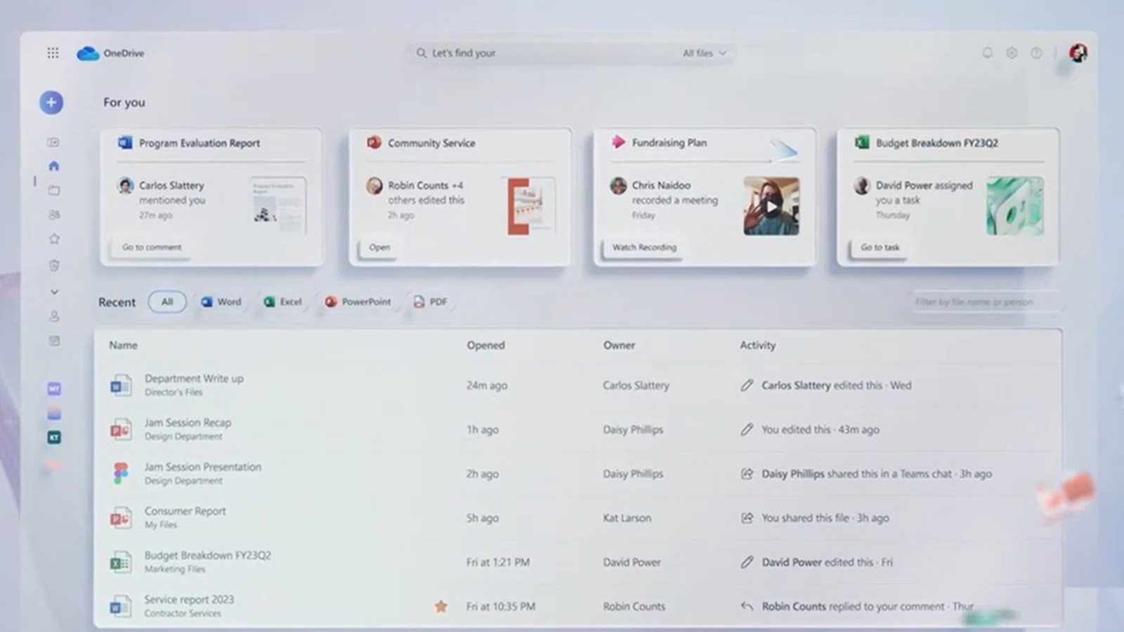 Redesigned OneDrive