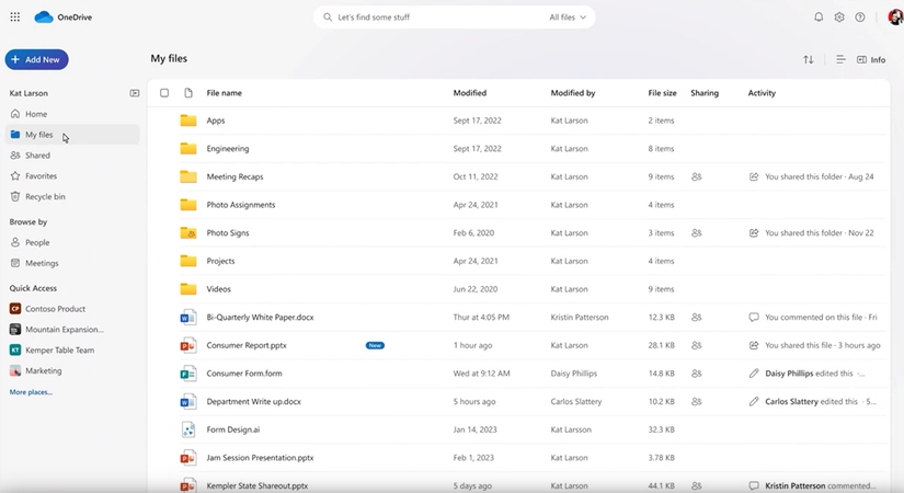 The new OneDrive Home Experience