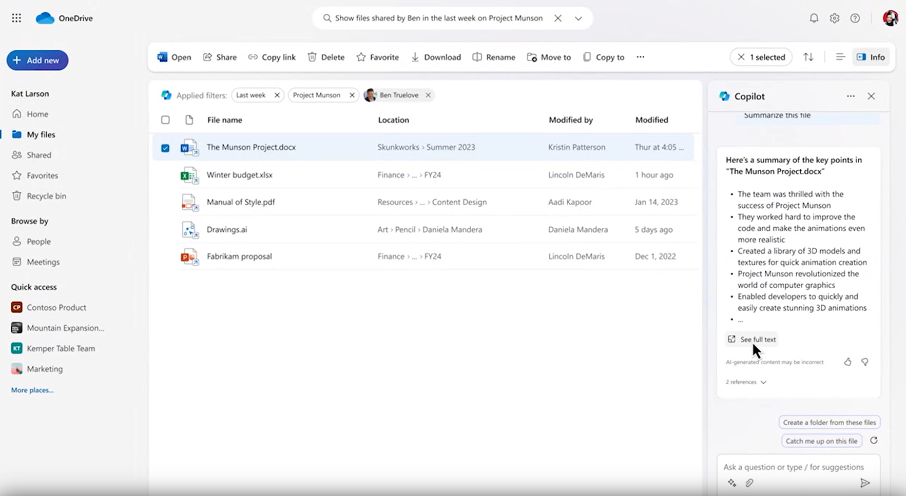 Copilot in OneDrive
