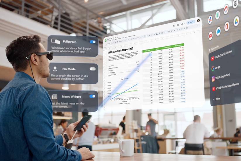 Viture's promo image of the software experience