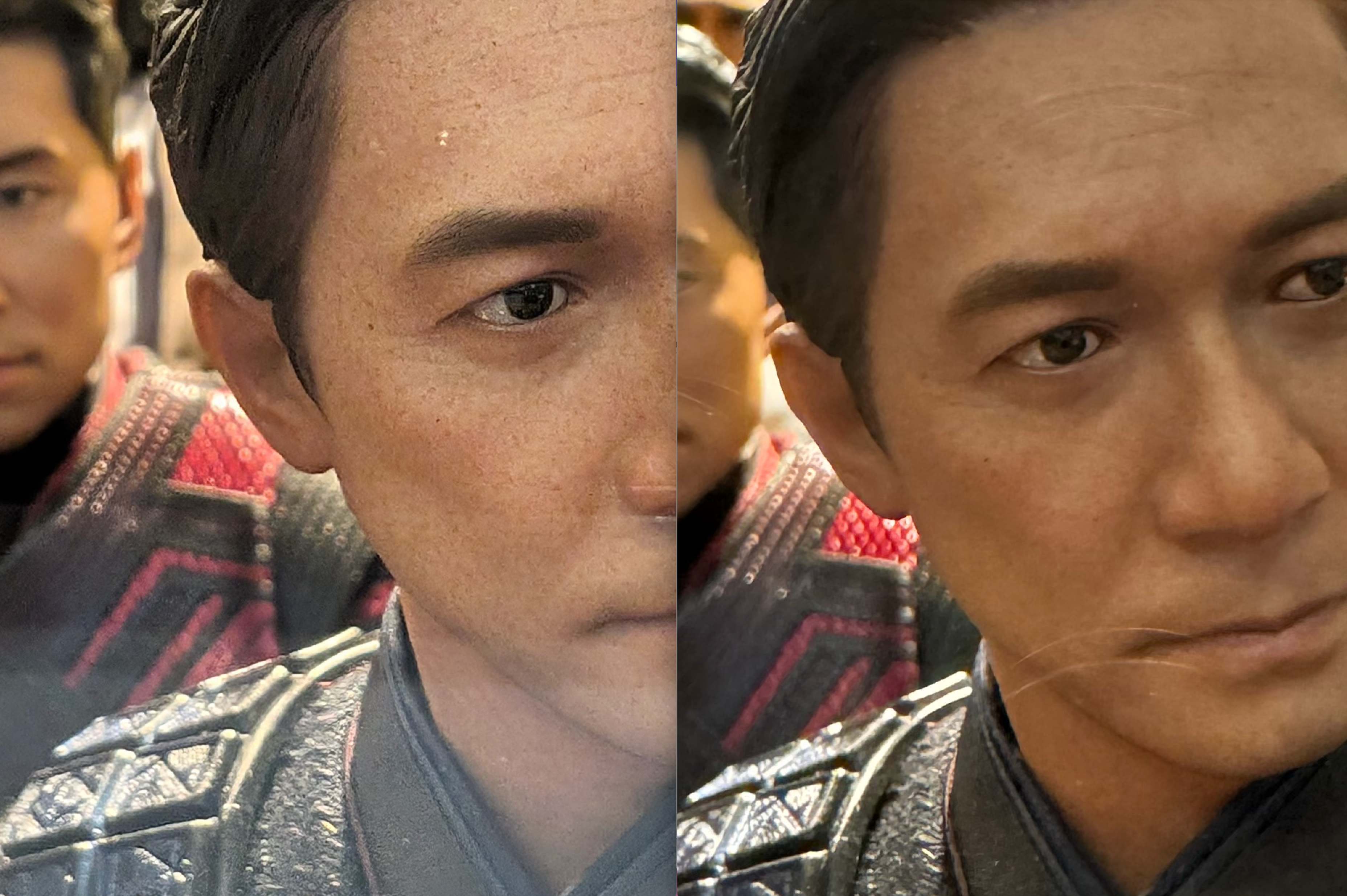 Main camera, cropped, Pixel 8 Pro (left), iPhone 15 Pro Max (right)