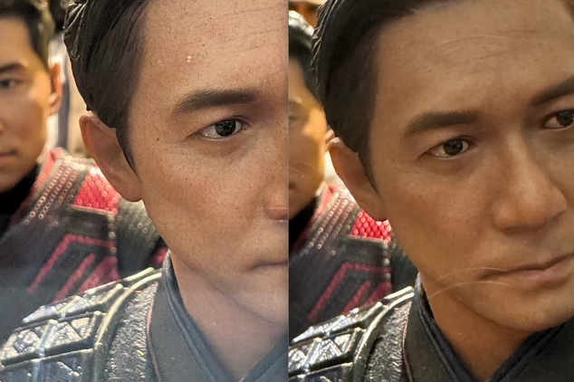 Main camera, cropped, Pixel 8 Pro (left), iPhone 15 Pro Max (right)
