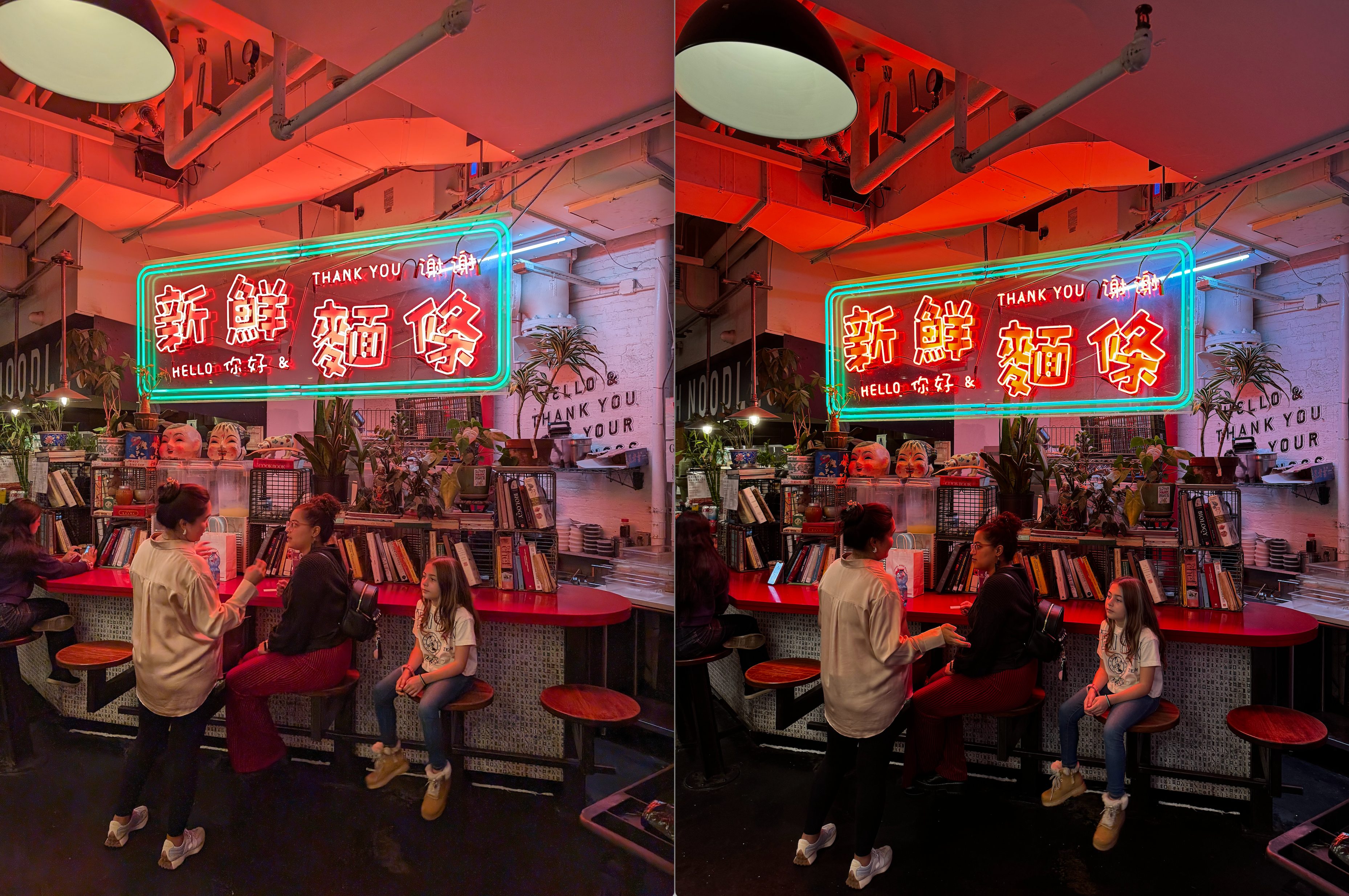 Main camera, Pixel 8 Pro (left), iPhone 15 Pro Max (right)