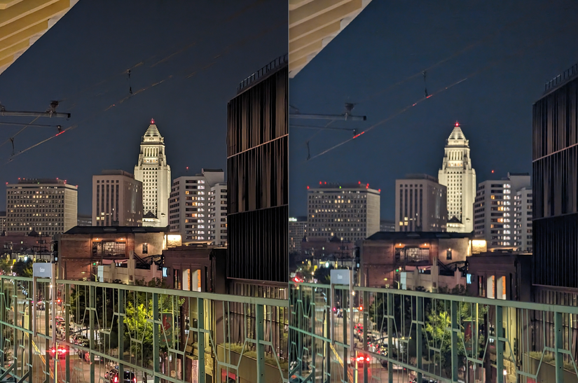 5X zoom, Pixel 8 Pro (left); Pixel 7 Pro (right)
