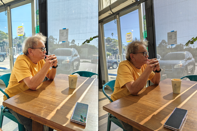 Main camera, OnePlus Open (left); Google Pixel Fold (right)