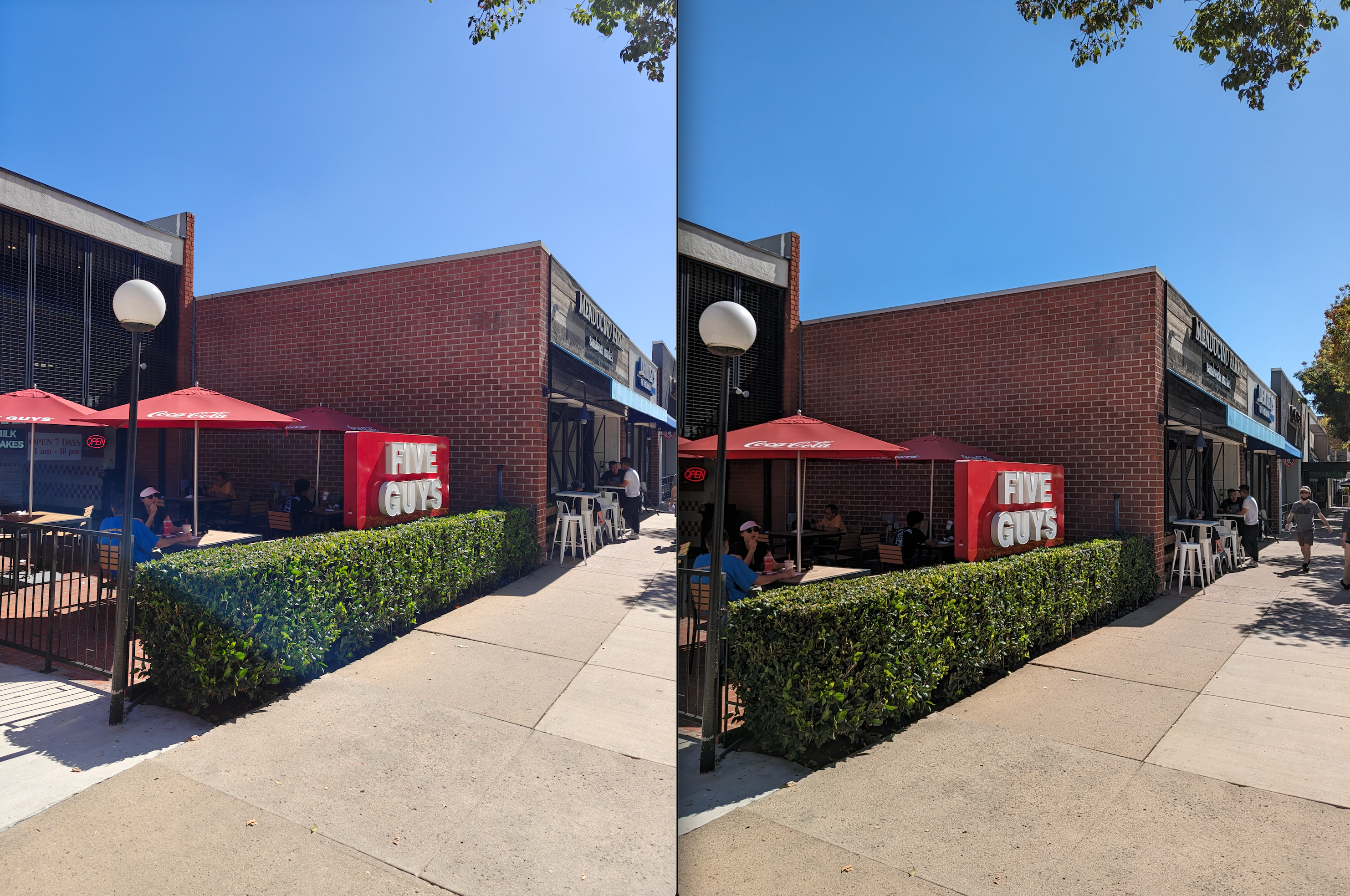 Main camera, OnePlus Open (left); Google Pixel Fold (right)