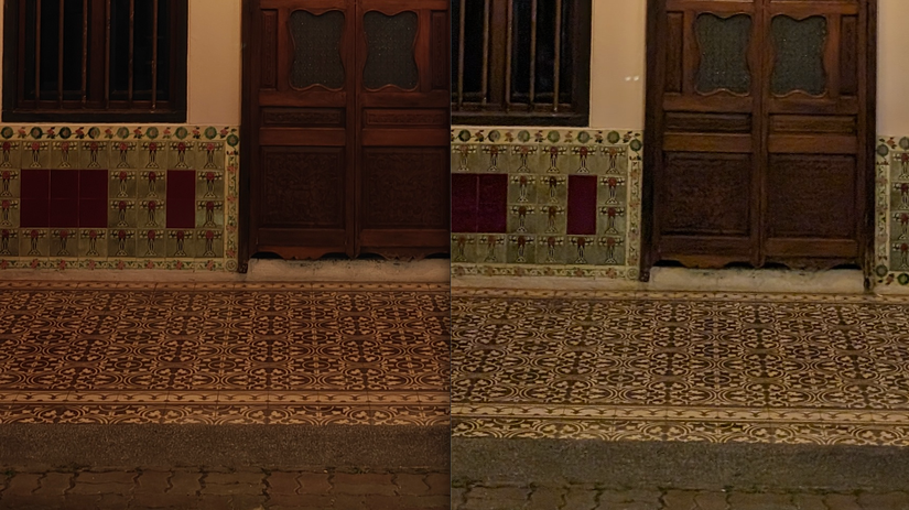 Main camera, OnePlus Open (left); Pixel 8 Pro (right)