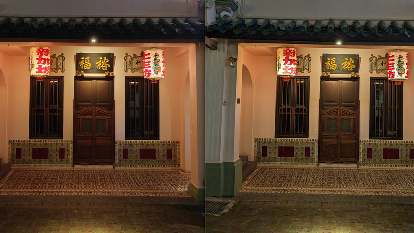 Main camera, OnePlus Open (left); Pixel 8 Pro (right)