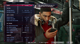 spider man miles morales in-game graphics settings