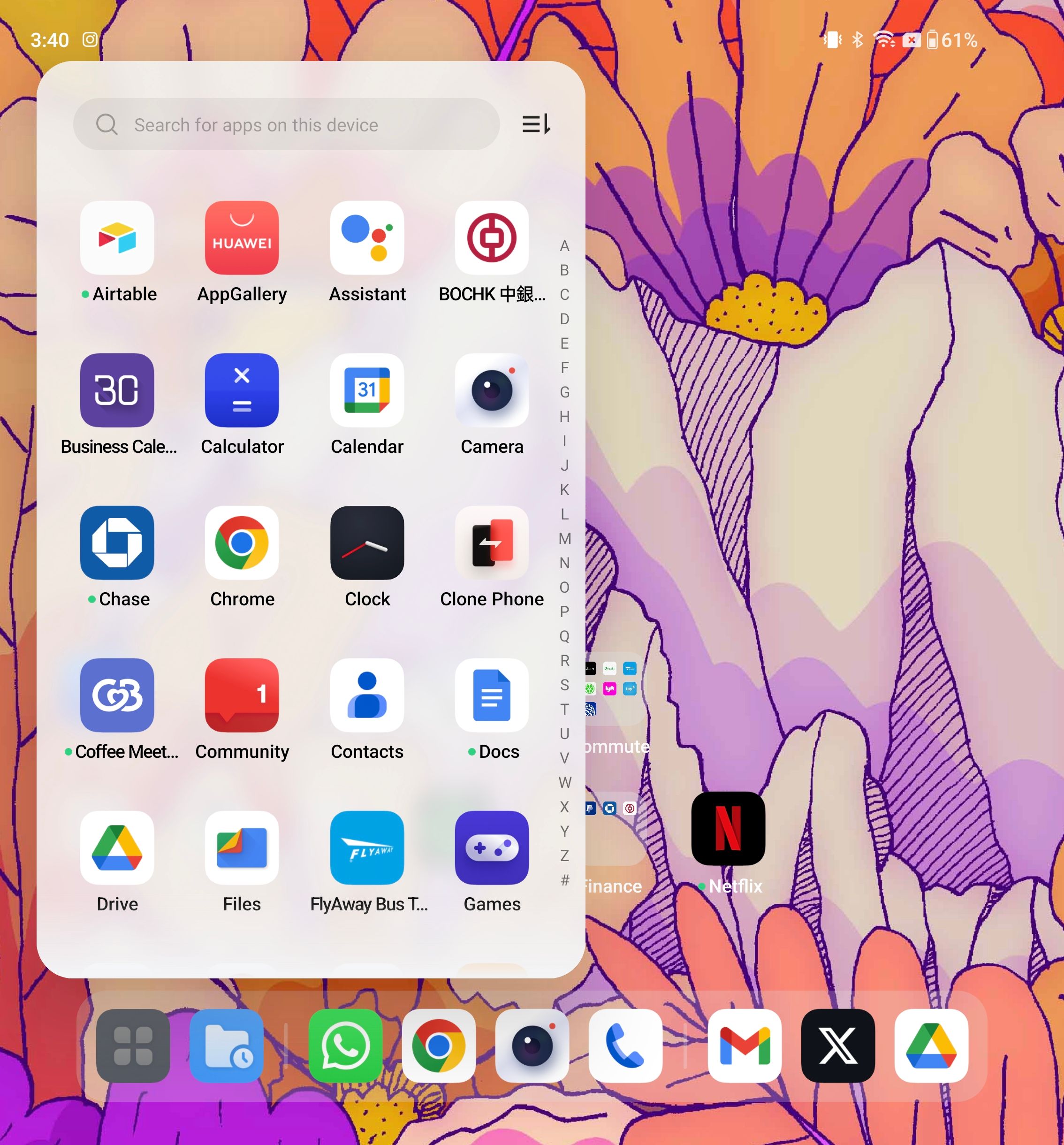 OnePlus taskbar
