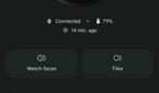A screen of the Pixel Watch 2 in Android's settings