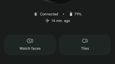 A screen of the Pixel Watch 2 in Android's settings