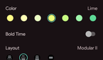 A screenshot of the Pixel's fitness app