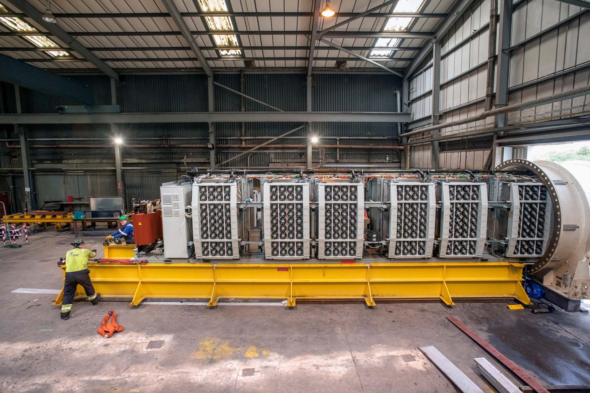 An interior view of a Project Nantick submersible data center. 