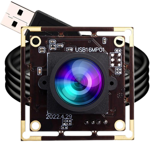 ELP Wide Angle USB Camera Module for Raspberry Pi render along with USB cable