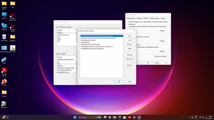 add java path to environment variables windows 11 -... How to set the Java path in Windows 11