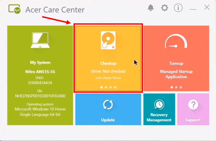 Acer Care Center home