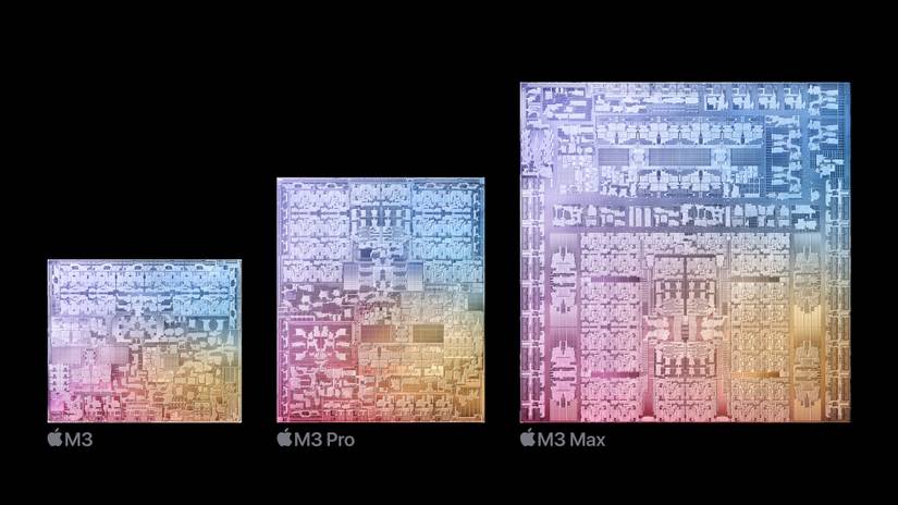 Apple M3 chip series architecture chart