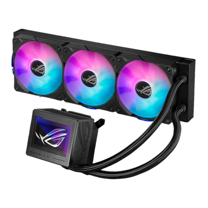 Asus Ryujin III 360 ARGB AIO Liquid Cooler, angled view