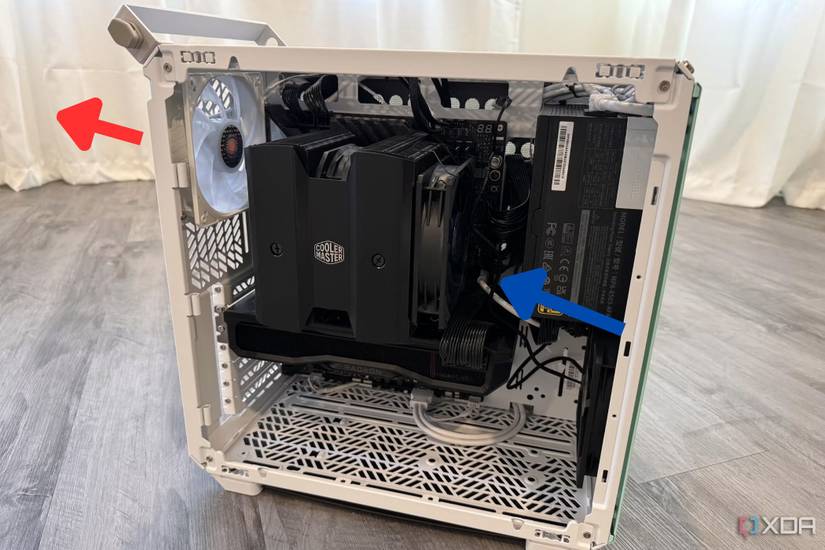 An image showing the cooler master air cooler airflow illustration.