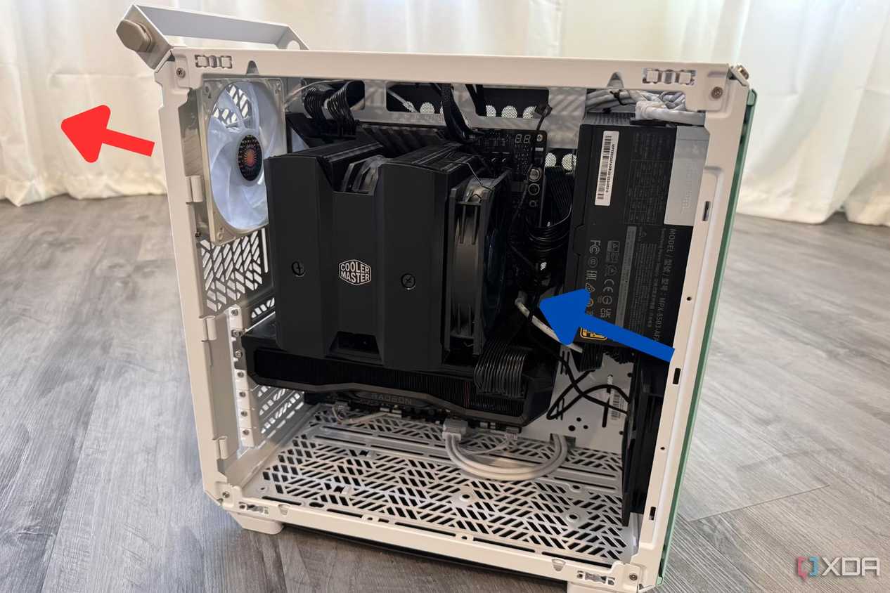 An image showing the cooler master air cooler airflow illustration.