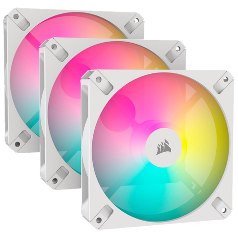White render of Corsair iCUE AR120 RGB PC case fans