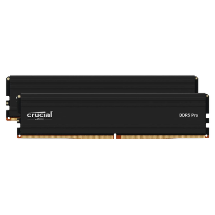 A render of the Crucial Pro DDR5 RAM Kit on a transparent background.