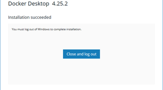 Docker Desktop finish installation