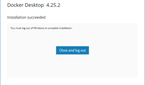 Docker Desktop finish installation