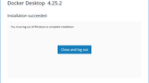 Docker Desktop finish installation