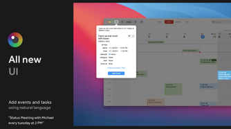 Fantastical app showing a full calendar with one item pulled up.
