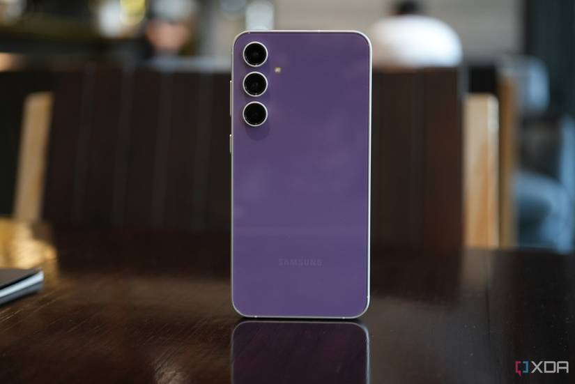 The Samsung Galaxy S23 FE in purple. 