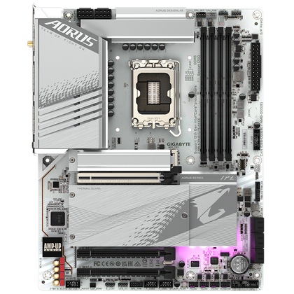 Gigabyte Aorus Z790 Elite AX Ice front shot 