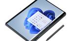 Front view of the HP Spectre x360 14 in Slate Blue in tablet mode