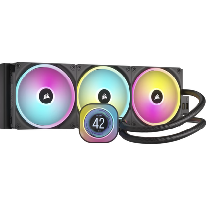 Corsair iCUE Link H170i LCD liquid cooler.