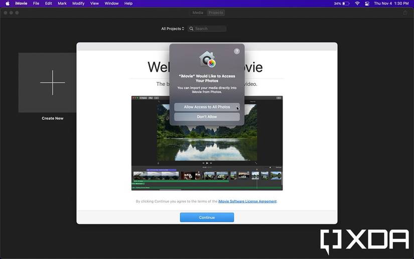 photos permission on iMovie for macOS 