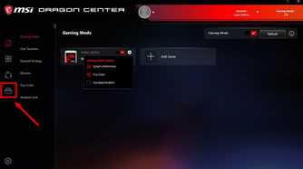 MSI Dragon Center home