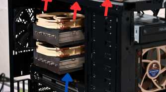 An illustration to show the Noctua NH D15 cooler airflow.
