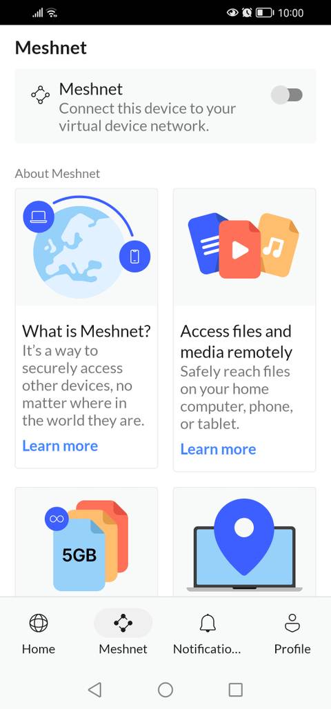 Configuring Meshnet on NordVPN for Android