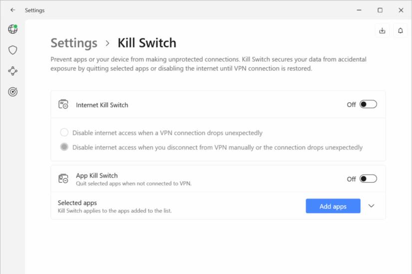 Configuring NordVPN kill switch on Windows